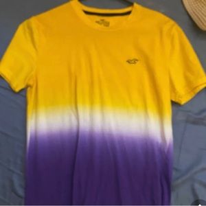 Purple And Yellow Hollister Tide-eye shirt